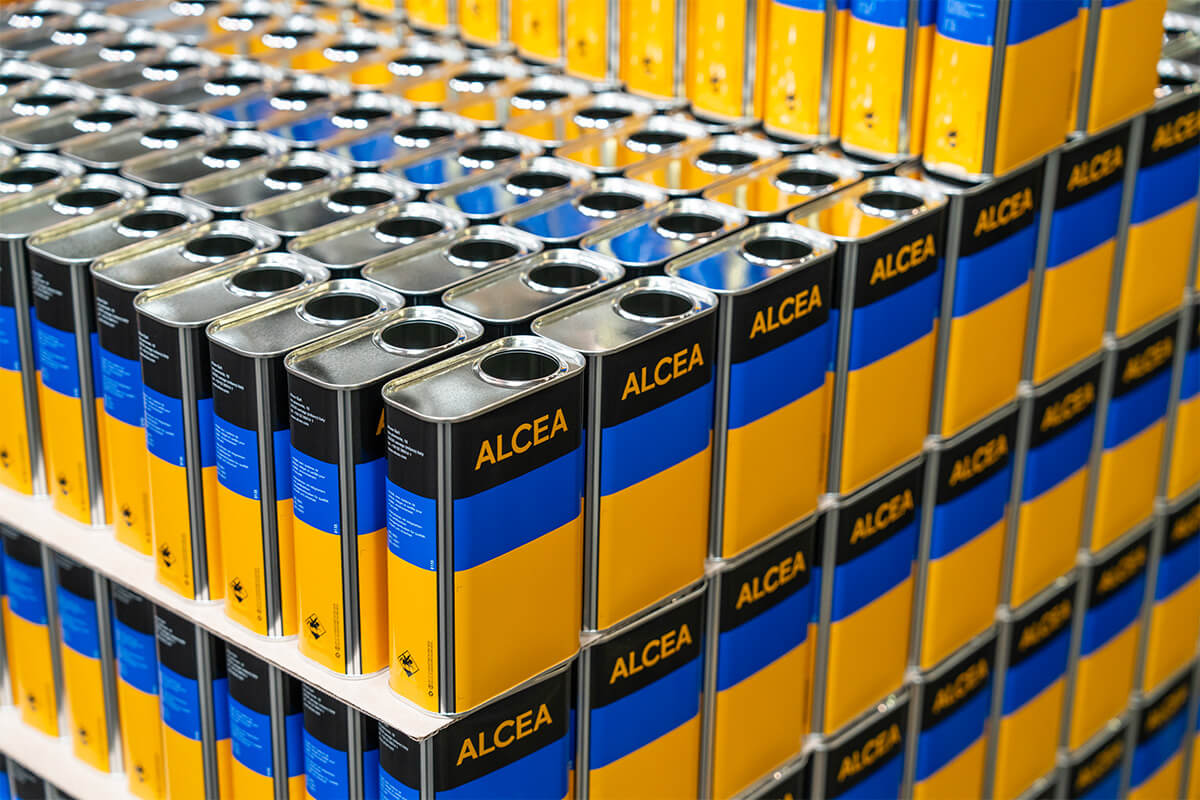 ALCEA paint tins