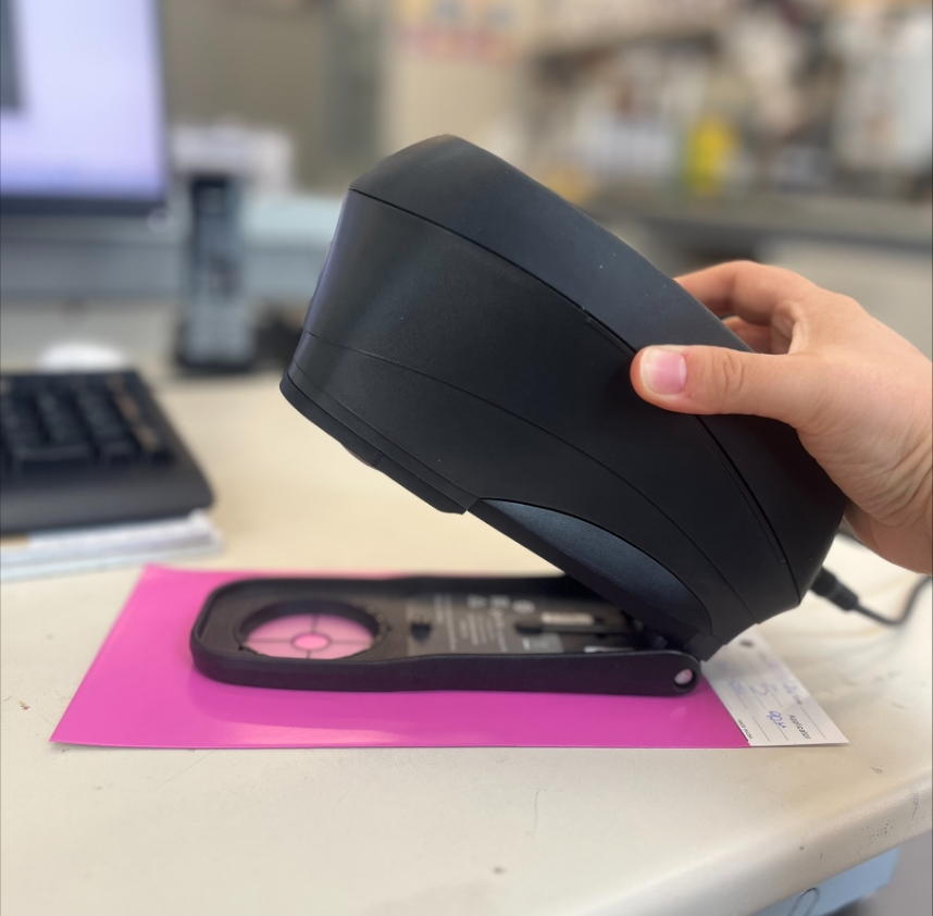 X-Rite portable spectrophotometer AMatching software integration paint color measurement