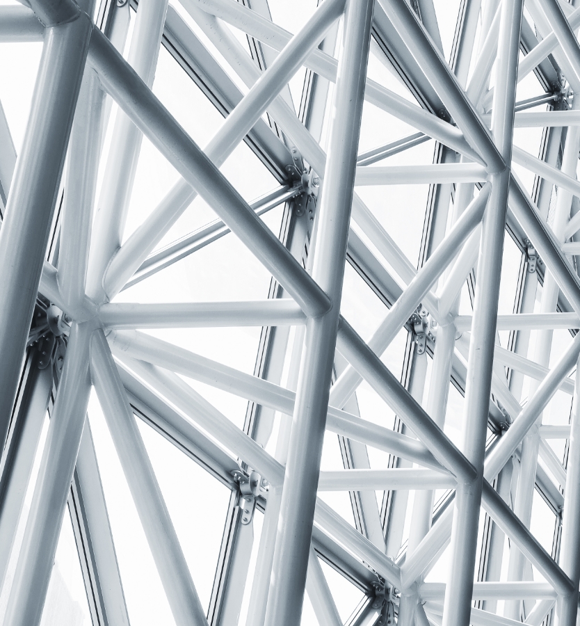 Industrial steel building geometric structure ALCEA protective coating systems architecture