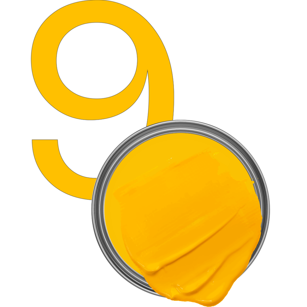 Colori ufficiali di branding ALCEA: blu, nero e giallo con numero 90 in evidenza