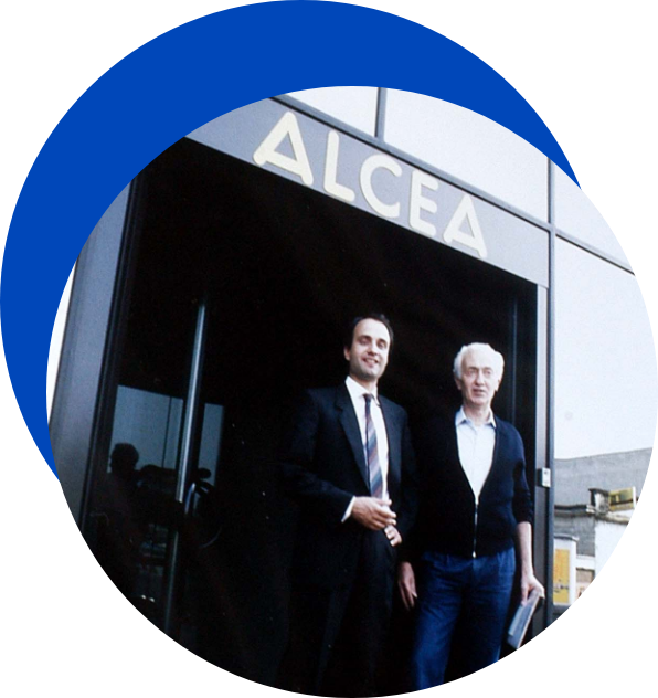 Ingresso stabilimento ALCEA, Mario Parodi e Carlo Parodi, anni 80